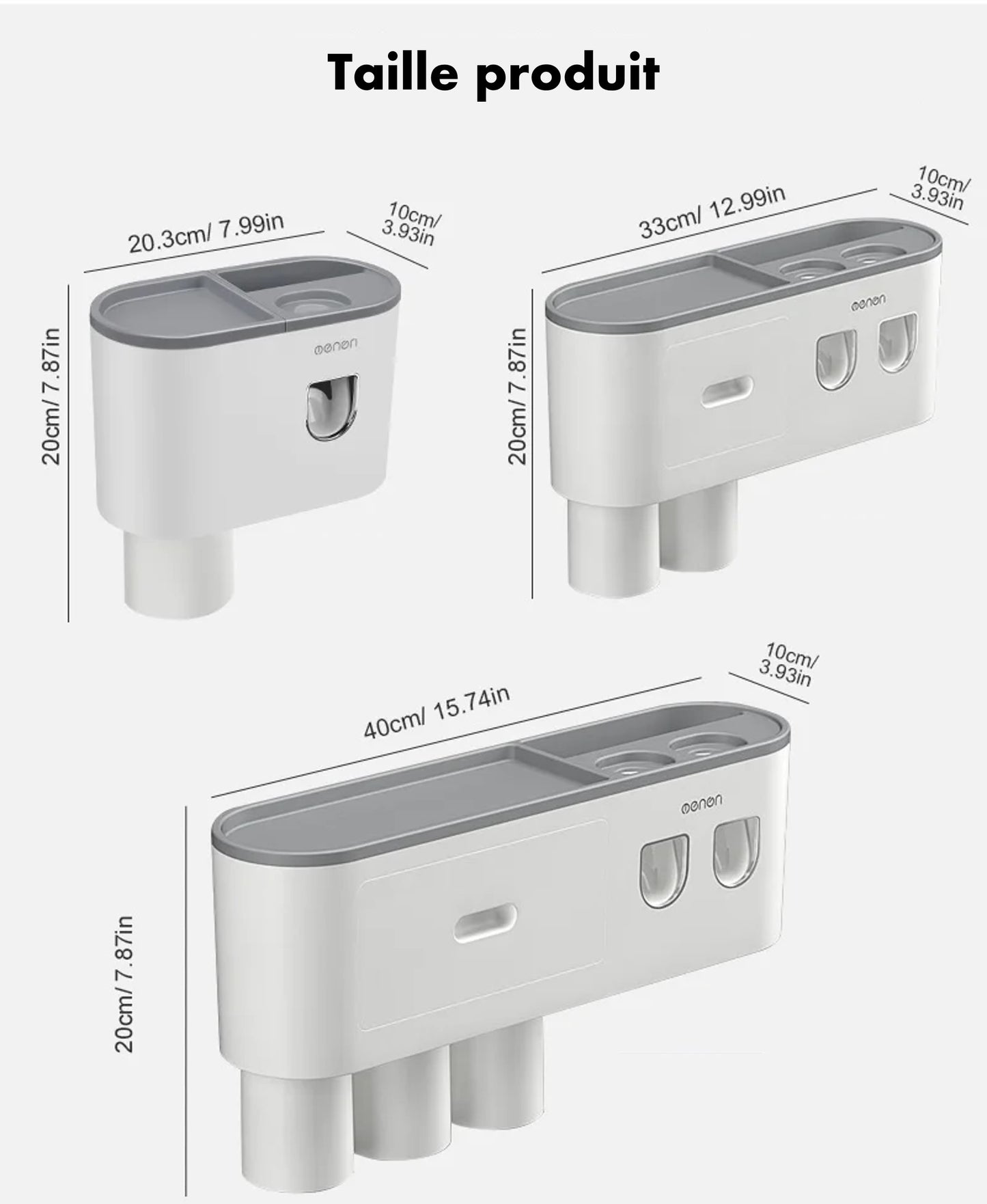 Support de rangement accessoires de salle de bain