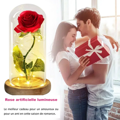 Rose artificielle lumineuse