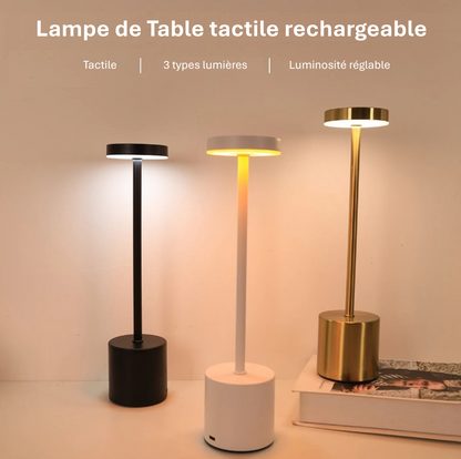 Lampe de table tactile - Rechargeable