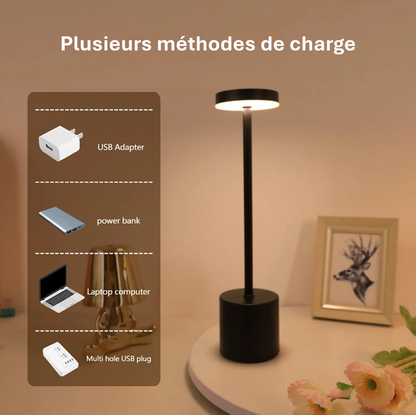 Lampe de table tactile - Rechargeable