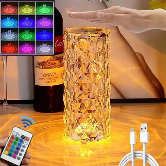 Lampe de Table LED - rose cristal